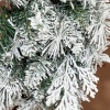 Afbeelding van HOMCOM Kunststof en Metalen Kerstkrans Ø60 x 8H cm Groen/Wit