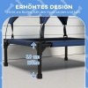 Afbeelding van PawHut Verhoogd Hondenbed met Luifel, Buitenbed voor Kleine en Middelgrote Honden Donkerblauw 76 x 6