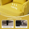 Afbeelding van HOMCOM Accentstoel met ottoman - Geel polyester en schuim - 83L x 75B x 104H cm