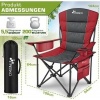 Afbeelding van TRESKO® Opvouwbare Campingstoel tot 150 kg met Armleuningen en Bekerhouder