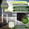 Afbeelding van Tillvex® Weerbestendige Tuinbank 2-3 Zits met Hoes & Kussens | Houtlook tot 300kg Belastbaar
