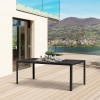 Afbeelding van Outsunny eettafel - tuintafel - aluminium, polyhout - 190x84,5x72 cm - zwart