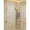 Afbeelding van Songmics Uitschuifbaar Hoekrek, Wit, Voor Douche en Handdoeken, 85-305 cm