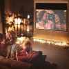 Afbeelding van HOMCOM 80 inch Projectiescherm 16:9 voor muur en plafond - Wit Filmdoek