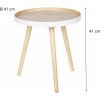 Afbeelding van WOOOD Sasha Bijzettafel - MDF - Natuurlijk - 41x41x40,5
