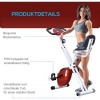 Afbeelding van HOMCOM Fitnessfiets van staal en kunststof - 43B x 97D x 109H cm - Rood en Wit