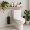 Afbeelding van Relaxdays Wandmontage Toiletborstel, lijmbaar, zwart, 36,5 x 9,5 x 10,5 cm