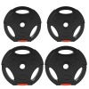 Afbeelding van SPORTNOW Olympische halterschijven set, 2 x 7,5 kg en 2 x 5 kg, zwart, voor krachttraining