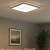 Afbeelding van BRILONER FREE - Plafondlamp met achtergrondverlichting - LED - 18 W - 2400 Lumen - vierkant - wit zi