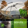 Afbeelding van tillvex® Rechthoekige Aluminium Parasol Ø 330 cm met Afdekking en Windscherm