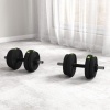 Afbeelding van SPORTNOW Halterstangset - Staal - 95x20x20cm - Zwart en Groen