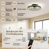 Afbeelding van HOMCOM Plafondventilator met Verlichting en Afstandsbediening Ø48 cm Zwart
