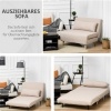 Afbeelding van HOMCOM eenpersoons slaapbank - 95x190x27,5 cm - grijs