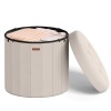 Afbeelding van SONGMICS Opbergpoef, Opvouwbare Voetenbank, 65 L, 47 x 47 x 45 cm