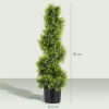 Afbeelding van HOMCOM kunstmatige topiaries - kunststof/metaal - Ø16,5x90 cm - groen