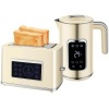 Afbeelding van HOMCOM Ontbijtset: 1,7L Waterkoker en Toaster met 6 Bruiningsniveaus en LED-Touchscreen