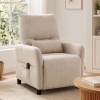 Afbeelding van Beige fluwelen relaxfauteuil met armleuning voor één persoon