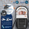 Afbeelding van KIDUKU Wintervoetenzak voor kinderwagen - Wasbare voetenzak met ritssluiting, zwart, 95x50x30 cm