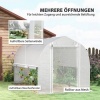 Afbeelding van Outsunny Kunststof Gewächshaus van verzinkte staal - 300L x 200B x 200H cm