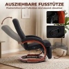 Afbeelding van HOMCOM Relaxfauteuil - Polyester, Eucalyptus - 68L x 86B x 100H cm - Zwart