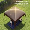 Afbeelding van Outsunny Vervangend Polyester Dak Koffie