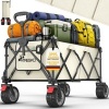 Afbeelding van TRESKO® Opvouwbare Bolderwagen 300L met Rem | Inklapbare Handwagen 150kg met Rubber Banden
