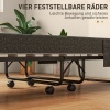 Afbeelding van HOMCOM Opklapbed van polyester en staal - 190L x 80B x 42H cm - Donkergrijs