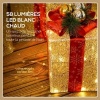 Afbeelding van Outsunny Verlichte Kerstdecoratie 25,5x25,5x35 cm Polyester Oranje