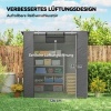 Afbeelding van Outsunny Tuinopbergtent - Verzinkt staal, PE - 187L x 120B x 204H cm - Donkergrijs