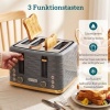 Afbeelding van HOMCOM Toaster - Kunststof - 29,2L x 27,5B x 18,9H cm - Grijs