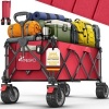Afbeelding van TRESKO® Opvouwbare Bolderwagen 300L met Rem | Handwagen 150kg met Rubber Banden