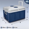 Afbeelding van Tillvex Elektrische Koelbox 40L met Wieltjes, 230V/12V, voor Auto en Camping, Koelt en Verwarmt