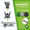 Afbeelding van tillvex® Campingbed, opvouwbaar met draagtas, tot 200 kg, extra breed, voor binnen en buiten