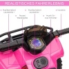 Afbeelding van HOMCOM mini elektrische quad voor kinderen 18-36 maanden - roze kinder ATV met LED koplamp