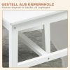 Afbeelding van HOMCOM Set van 2 Eetkamerstoelen, Witte Keukenstoelen van Grenenhout, 41 x 46,5 x 85,5 cm