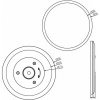 Afbeelding van Brilliant Brennan - Plafondlamp voor Badkamer - LED 18W 4000K - 3-staps dimmer - IP44 - Zwart/Wit