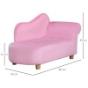 Afbeelding van HOMCOM Mini Kinderbank Roze Babyfauteuil Sofa L80 x B40 x H49 cm