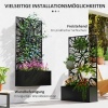 Afbeelding van Outsunny Verhoogde Plantenbak met Privacyscherm 61 x 23 x 113cm voor Tuin en Balkon