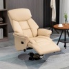 Afbeelding van HOMCOM Relaxstoel van Kunstleer, Staal - Beige 80L x 78B x 109H cm