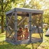 Afbeelding van Outsunny Pop-Up Luifel van Oxfordstof, 185L x 185B x 205H cm - Donkergrijs