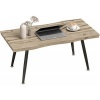 Afbeelding van Homcom Salontafel - MDF, Staal - 100L x 50B x 45H cm - Eikenhout