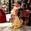 Afbeelding van Outsunny Verlichte Kerstdecoratie van Staal en Polyester, 64x20x70 cm, Geel