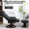 Afbeelding van HOMCOM Relaxfauteuil met Hocker - Kunstleer - 86L x 83B x 107H cm - Zwart
