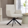 Afbeelding van HOMCOM Accentstoel van Polyester, meerlaags paneel 60x61x88 cm Crèmewit