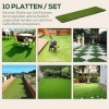 Afbeelding van Outsunny kunstgras - 10-delige set - met afwateringsfunctie - groen