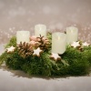 Afbeelding van LED kaarsen set van 4 met timer en bewegende vlam - 10 x 7,5 cm - op batterij