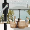 Afbeelding van Outsunny Parasol Ø233 cm, met knikfunctie, windvast, voor strand, balkon en tuin, donkergrijs
