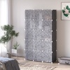 Afbeelding van HOMCOM - DIY Kledingkast - Kunststof en Metaal - Zwart