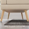 Afbeelding van Homcom Loveseat - Polyester, rubberhout - 118L x 68B x 90H cm - Beige