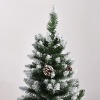 Afbeelding van HOMCOM Kunstkerstboom Ø 55 x 150 cm met 464 pvc-punten en 28 ananasdecoraties